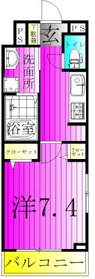 スカイガーデン 201号室 間取り