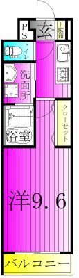 スカイガーデン 303号室 間取り