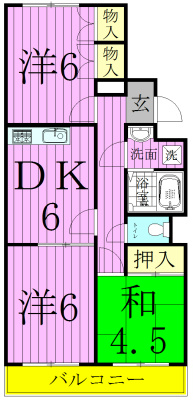 ガーデンヒルズ 101号室 間取り