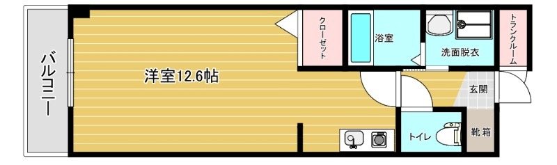 チャームテラス222W 304号室 間取り