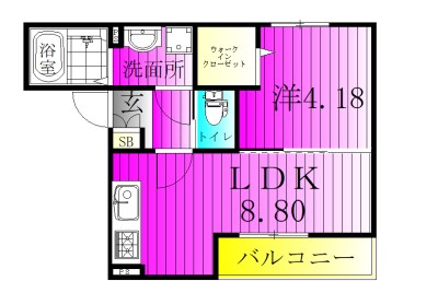 ソレイユ 103号室 間取り