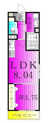 ソレイユ 301号室 間取り