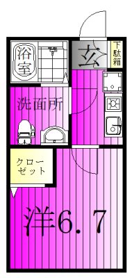 ルミエール柏 104号室 間取り