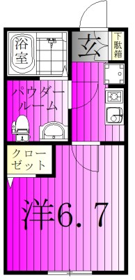 ルミエール柏 104号室 間取り