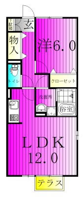 ヴィアノⅠ 101号室 間取り