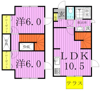 クレストール弐番館  101号室 間取り