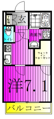 メディオ西白井  102号室 間取り