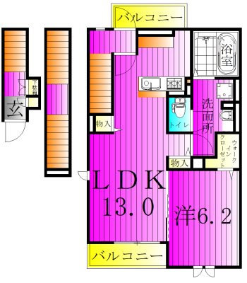 アレックス 301号室 間取り