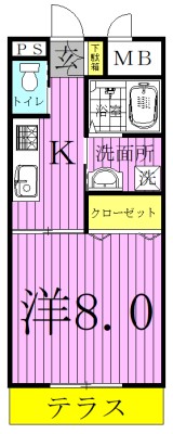 フォアサイトYUKI 101号室 間取り