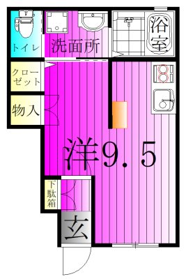 グラード豊四季  103号室 間取り