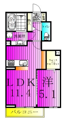 ブライトンヒル 102号室 間取り