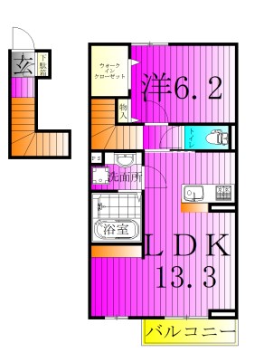 ブライトンヒル  201号室 間取り