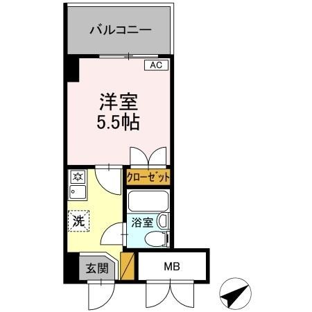 コンフォール小泉 201号室 間取り