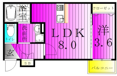 NKクレール南流山 203号室 間取り