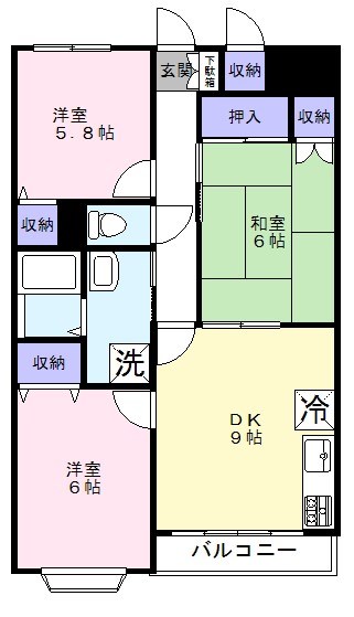 ラフィーヌ・フォレ 104号室 間取り