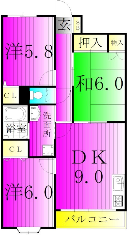 ラフィーヌ・フォレ 104号室 間取り