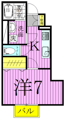 カメリアパレス 103号室 間取り