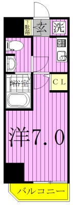 S-RESIDENCE松戸 1101号室 間取り