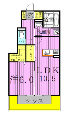 プロシード青葉台A 間取り図