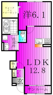 花水木の里D 102号室 間取り