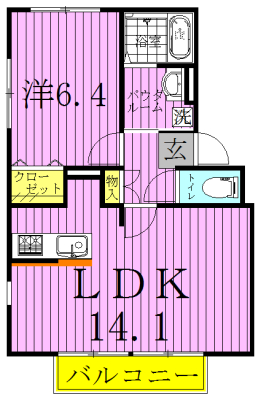 ベルメゾン豊住 101号室 間取り