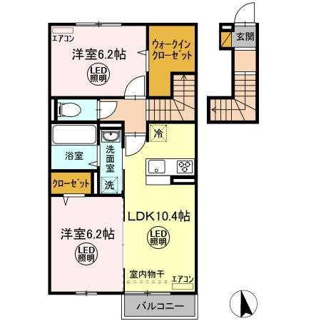 フェリス酒井根Ⅴ 203号室 間取り