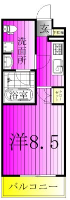 メゾンボヌール 403号室 間取り