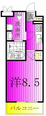 メゾンボヌール 602号室 間取り