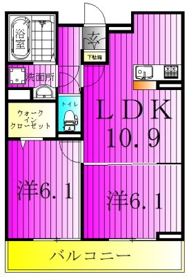 エスポワール 106号室 間取り