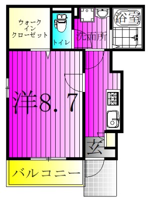 グランツYH　Ⅱ 101号室 間取り