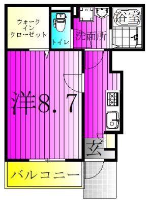 グランツYH　Ⅱ 103号室 間取り