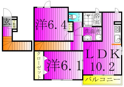 クララ 201号室 間取り