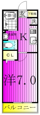 グランメール 306号室 間取り