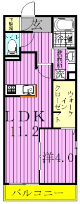 グランテージ 207号室 間取り
