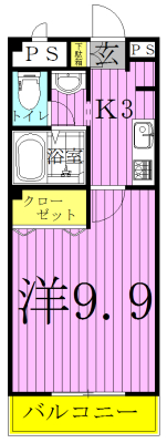 プレシア 402号室 間取り