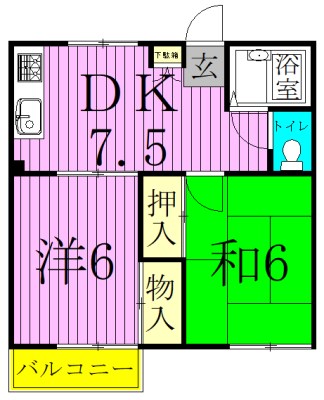 スウィートホーム 101号室 間取り