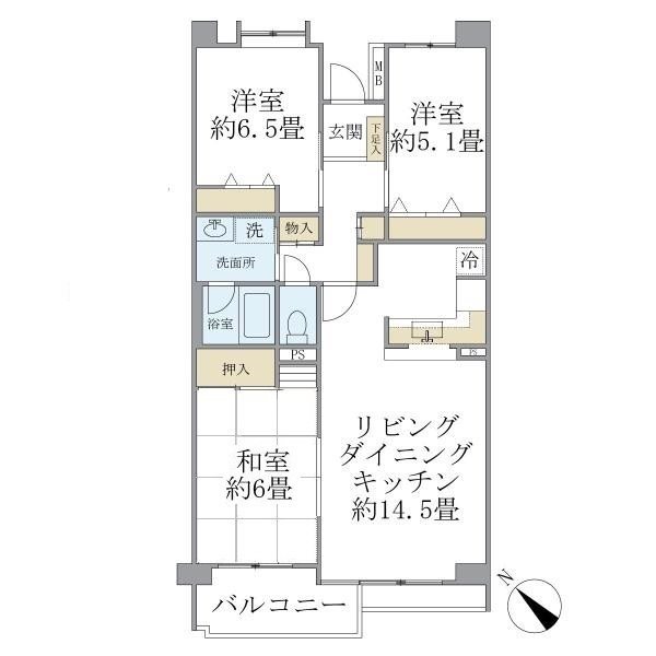 ISM南柏 107号室 間取り