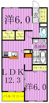 コンフォール常盤平 301号室 間取り