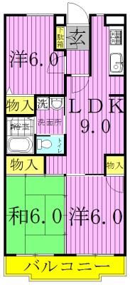 ウェルメゾン 303号室 間取り