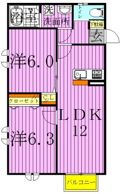 シャルール 間取り図