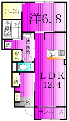 フェニックス　Ｃ 102号室 間取り