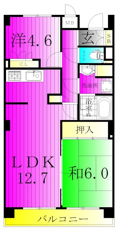 パーク・ノヴァ柏 304号室 間取り