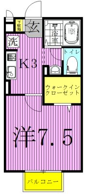 ステラコート 102号室 間取り