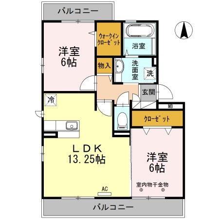 チェリス　フォンテーン　コスモ 間取り図