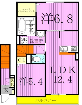 フェニックス　Ｃ 203号室 間取り