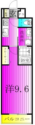 ヴェゼル 102号室 間取り
