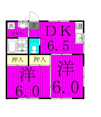秋本コーポ 203号室 間取り