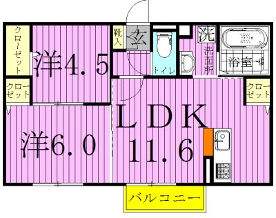 ヴァイスハウス 105号室 間取り