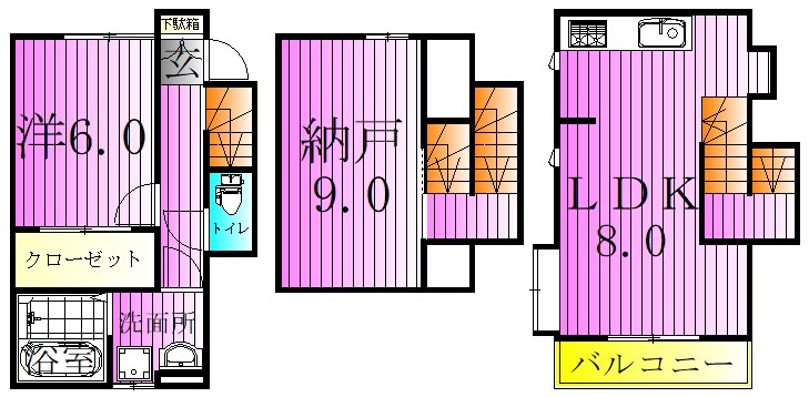 チュリス竹ノ塚 間取り図