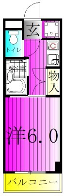 AK　BLD.Ⅵ 306号室 間取り